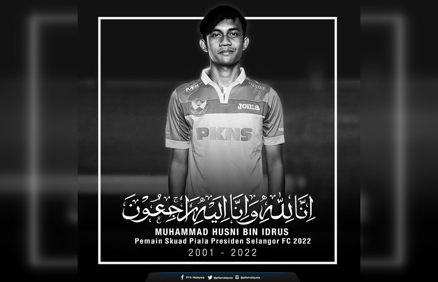 Pemain Skuad Selangor B-21, Husni Idrus Meninggal Dunia 