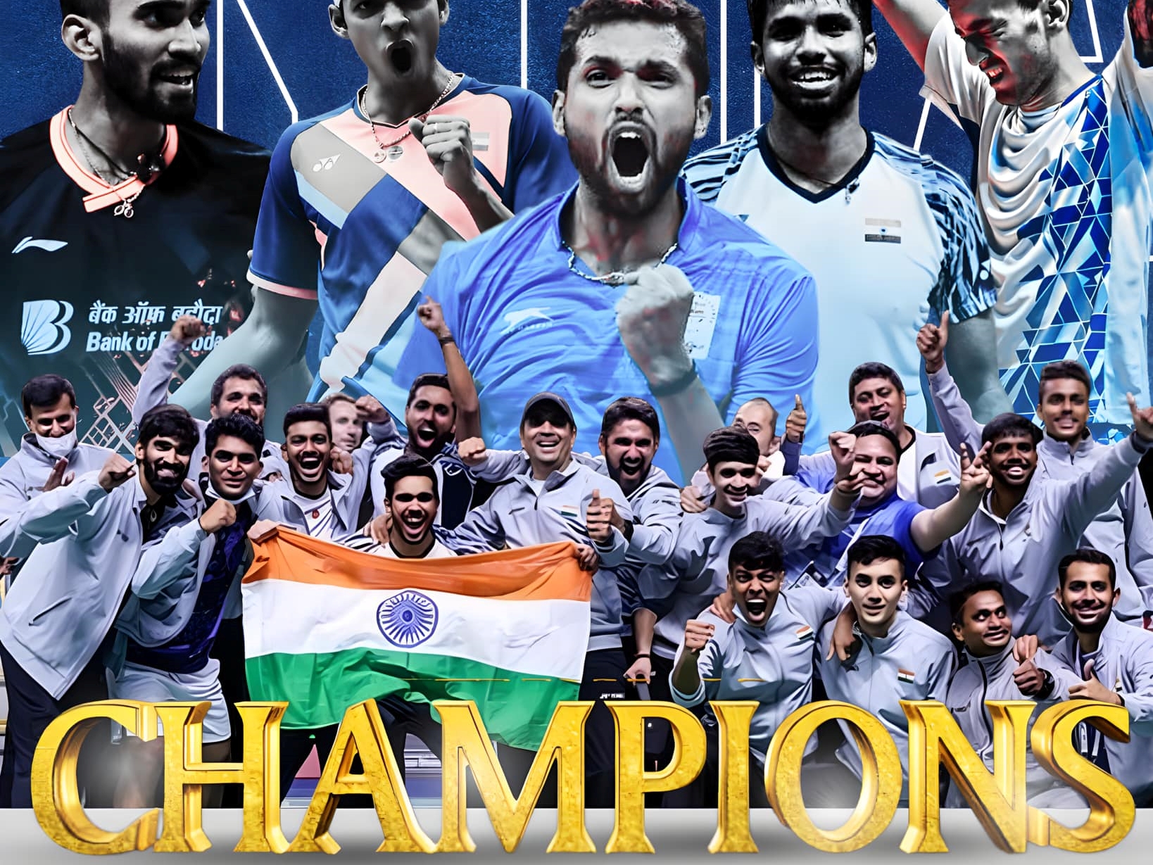 India Tumpaskan Indonesia 3-0 Rangkul Kejuaraan Sulung Piala Thomas