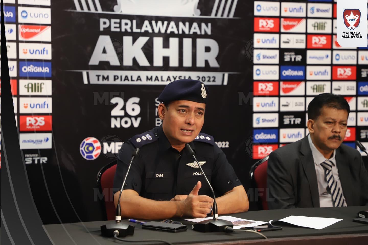 Piala Malaysia: Polis Nasihat Orang Ramai Pakai Pelitup Muka