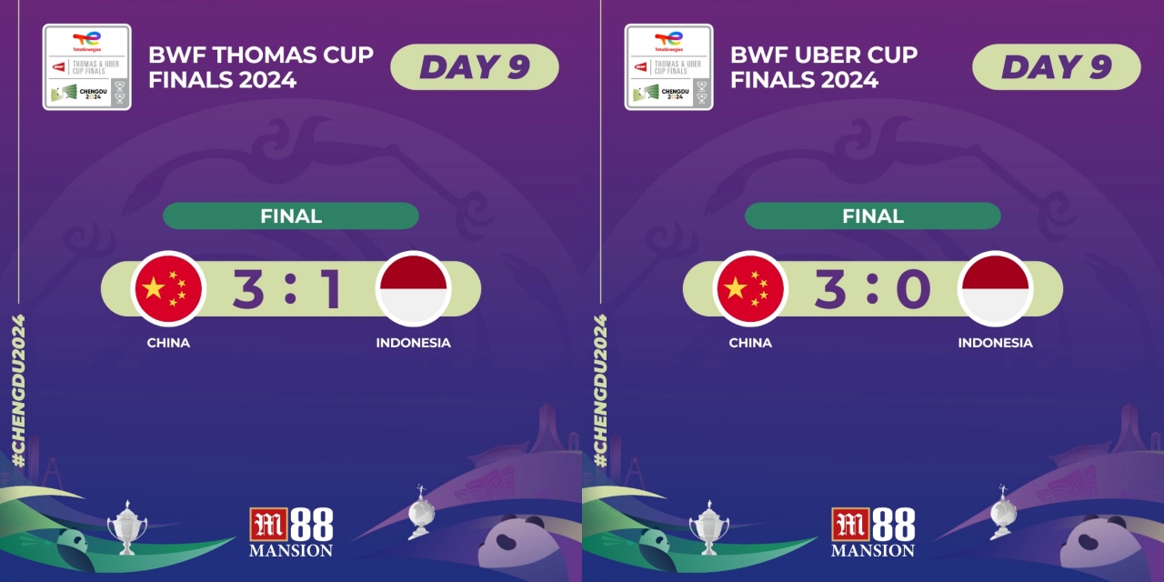 Skuad China Rangkul Kejuaraan Piala Thomas & Uber 2024