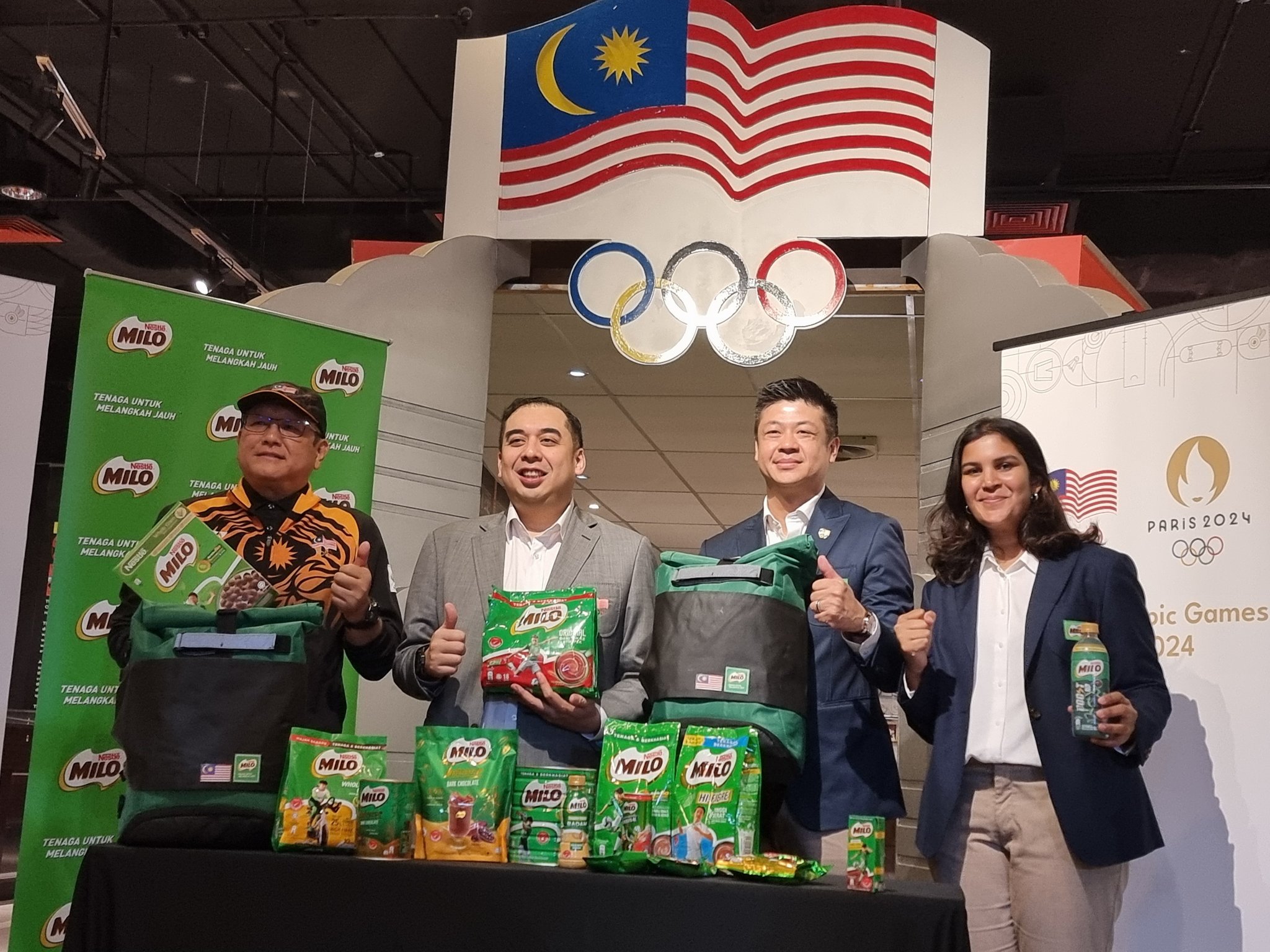 Kontinjen Malaysia Ke Paris 2024 Dapat Milo, Nescafe & Maggi