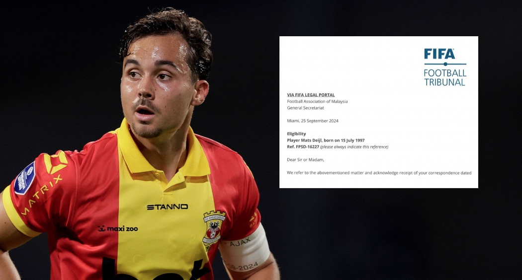 FIFA Maklumkan Mats Deijl Tak Layak Sertai Skuad Harimau Malaya