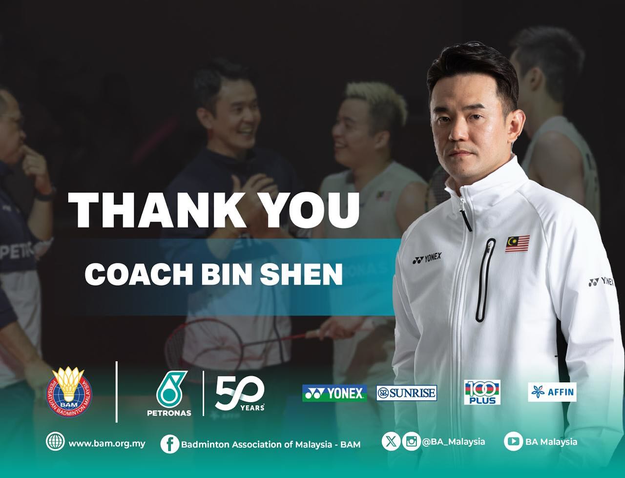 Ketua Jurulatih Beregu Lelaki, Tan Bin Shen Berpisah Dengan BAM
