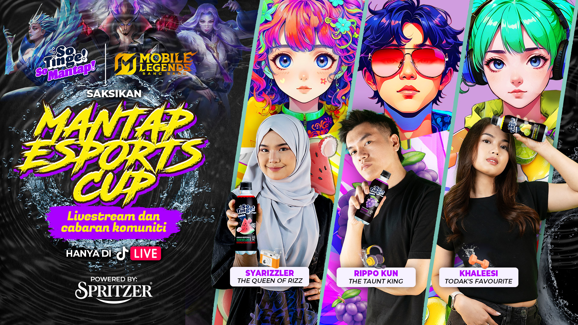 Sertai Syazrizzler, Rippo & Khaleesi Dalam Sesi Strim Langsung Kejohanan Komuniti MLBB