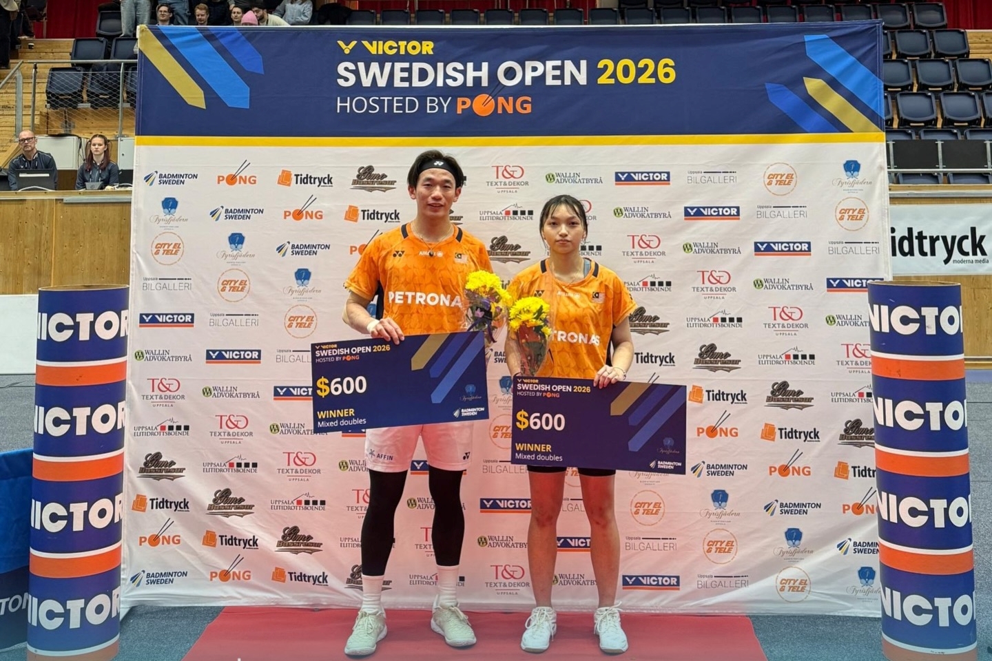 Terbuka Sweden: Bing Kun Raih Gelaran Sulung Bersama Noraqilah Maisarah