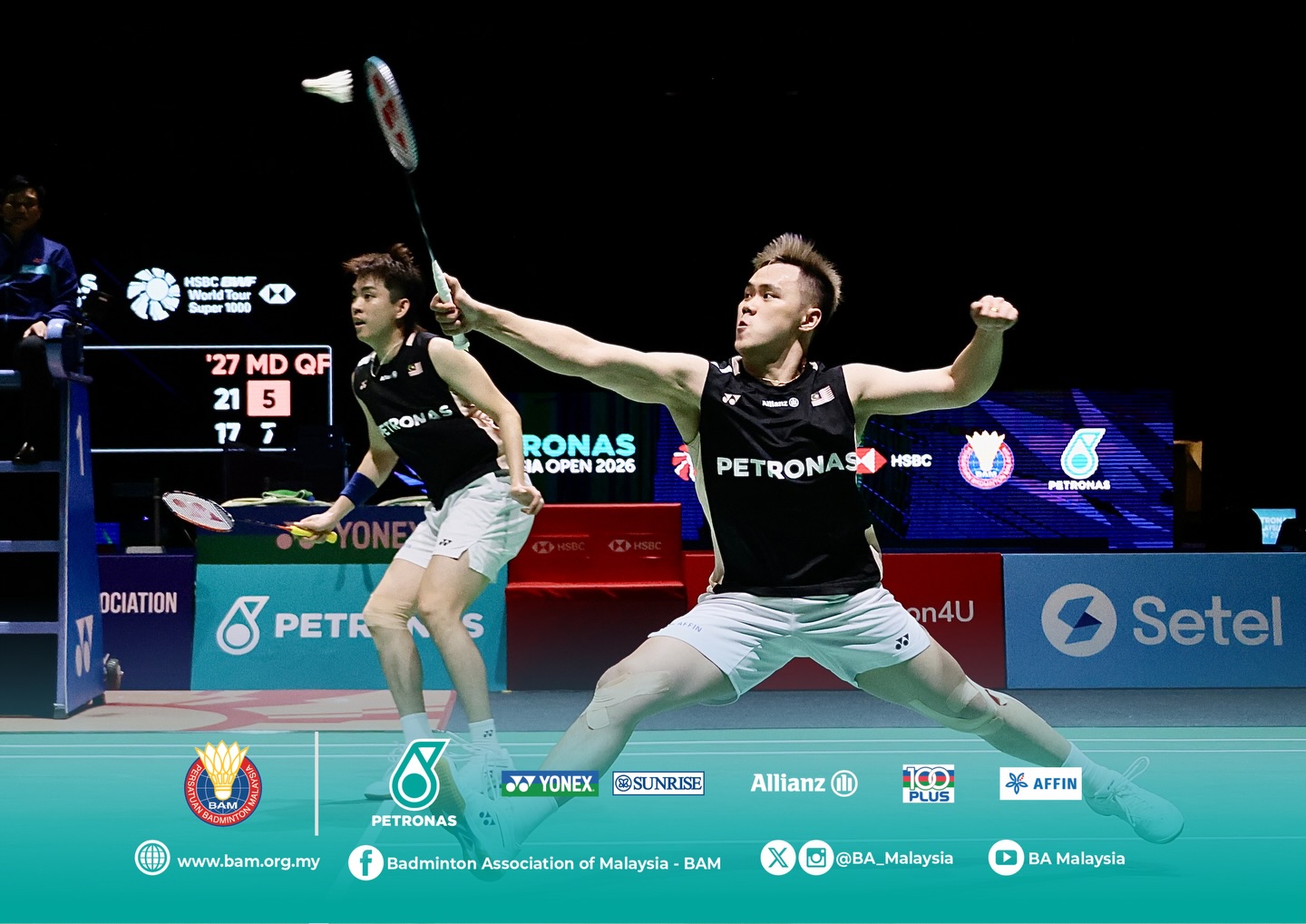 Terbuka Malaysia: Beregu No.1 Dunia Ketepikan Wei Chong-Kai Wun