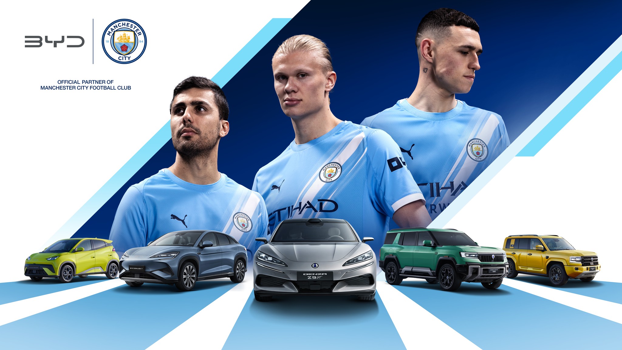 Manchester City Guna BYD & Denza Sebagai Kenderaan Rasmi