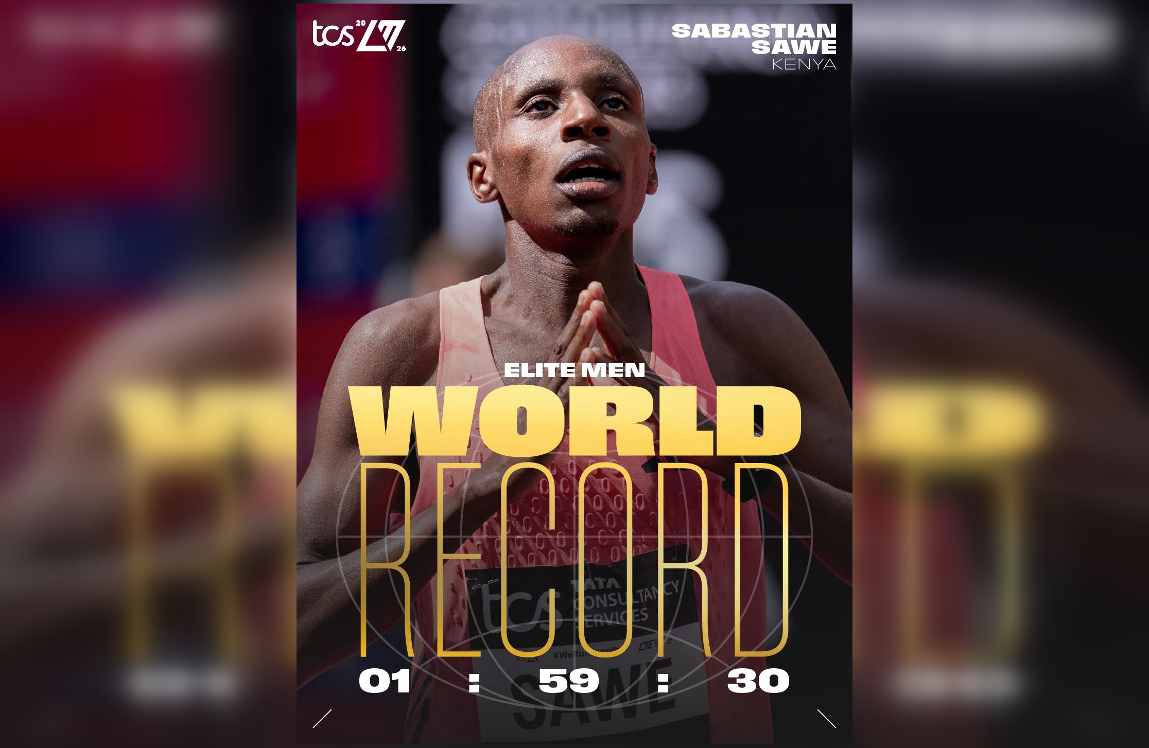 Sawe Cipta Rekod Dunia, Lari 42.2KM Dalam Masa 1:59:30