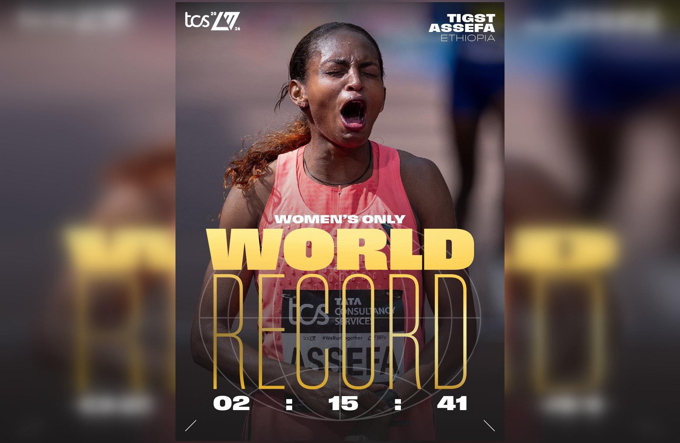 Assefa Pecah Rekod Dunia Maraton Wanita – Catat Masa 2:15:41