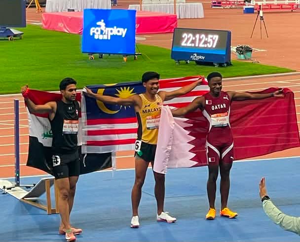 Azeem Raih Emas 100m Di Kejohanan Olahraga B-23 Asia