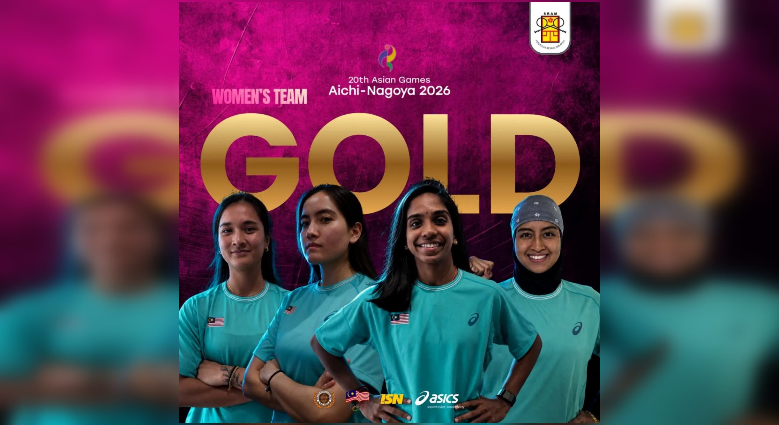 Sukan Asia: Malaysia Raih Emas Ke-7 Menerusi Skuasy Berpasukan Wanita