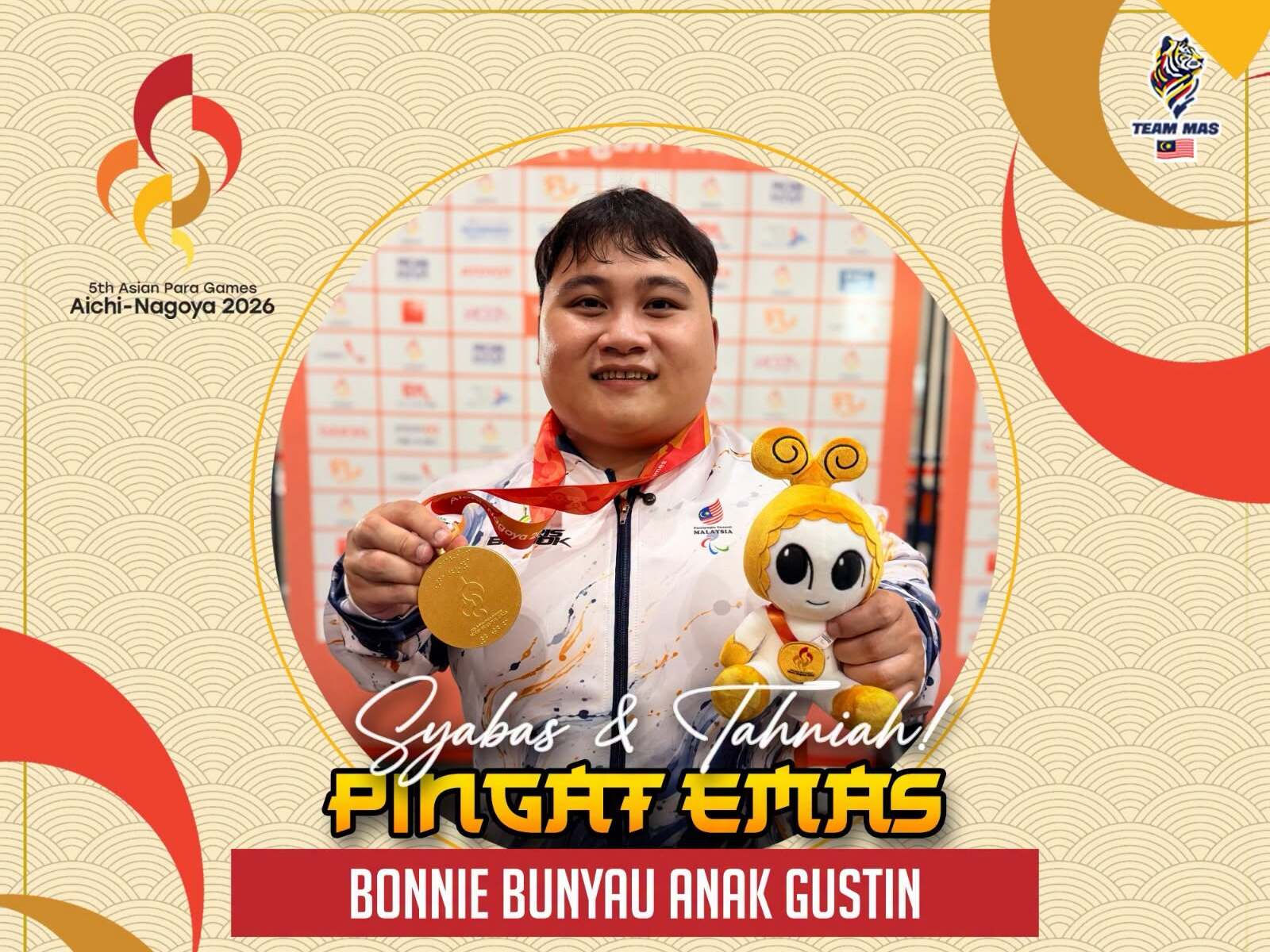Sukan Para Asia: Bonnie Sumbang Emas Kedua Malaysia